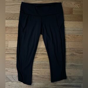 Lululemon Black Crop Leggings Low Rise Size 6